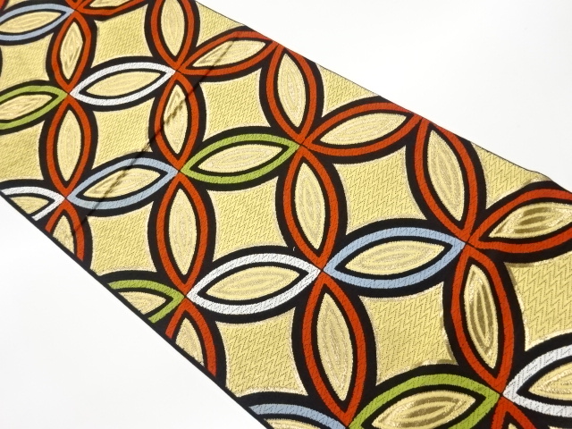 リサイクル　七宝模様織出し袋帯